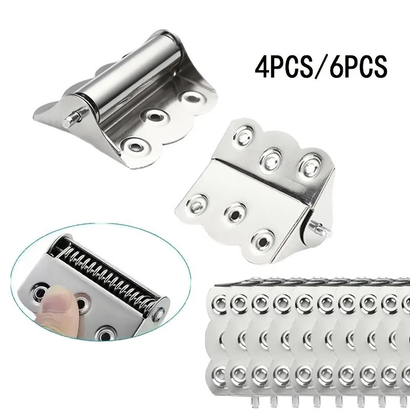 4 Pcs Spring Loaded Hinges Stainless Steel Self Closing Screen Door Hinges 2.4 x 3 Inch for Home Interior, Exterior Doors and Commercial Use