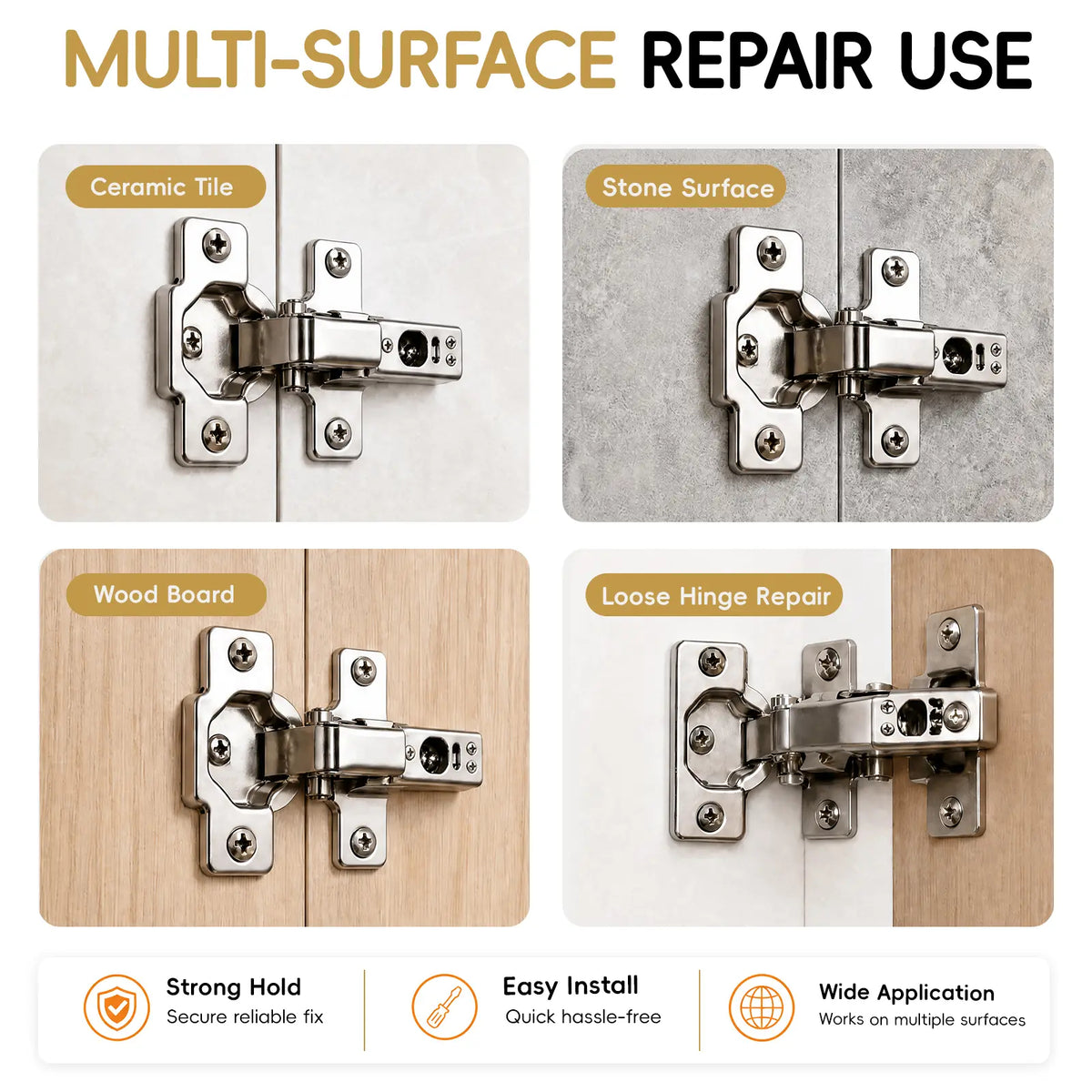 6*14mm Door Hinge Thread Repair Screws, 30Pack/60Pack Short Expansion Wall Anchors, Stripped Thread Repair Fixer for Cabinet, Tile, Stone and Partition Hinge Mounting fathersdaygift